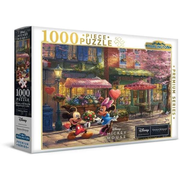Harlington Thomas Kinkade Disney – Mickey and Minnie Sweetheart Café  1000pce Puzzle (NEW)