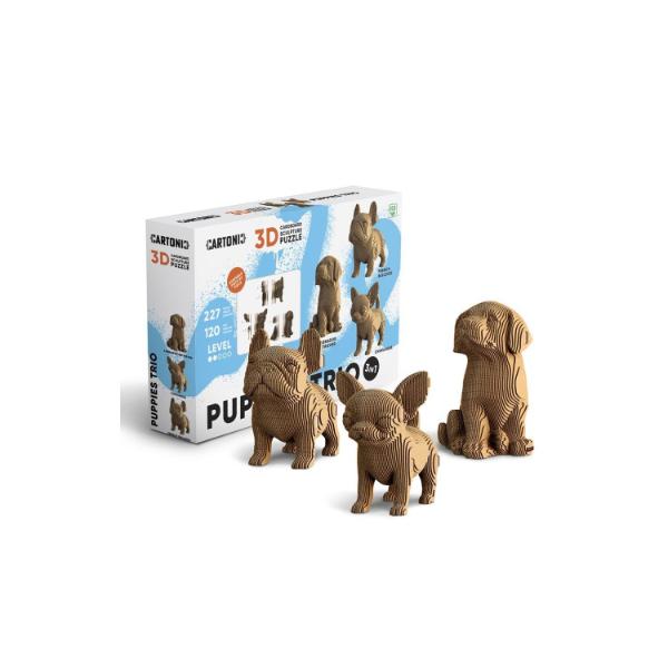 Cartonic Puppies Trio 3D Puzzle