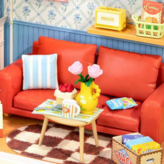Robotime DIY Plastic Superstore Mini Country Blue Lounge