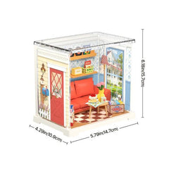 Robotime DIY Plastic Superstore Mini Country Blue Lounge