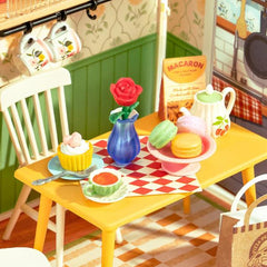 Robotime DIY Plastic Superstore Mini Floral Dining Room