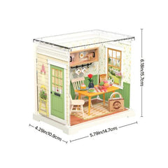 Robotime DIY Plastic Superstore Mini Floral Dining Room