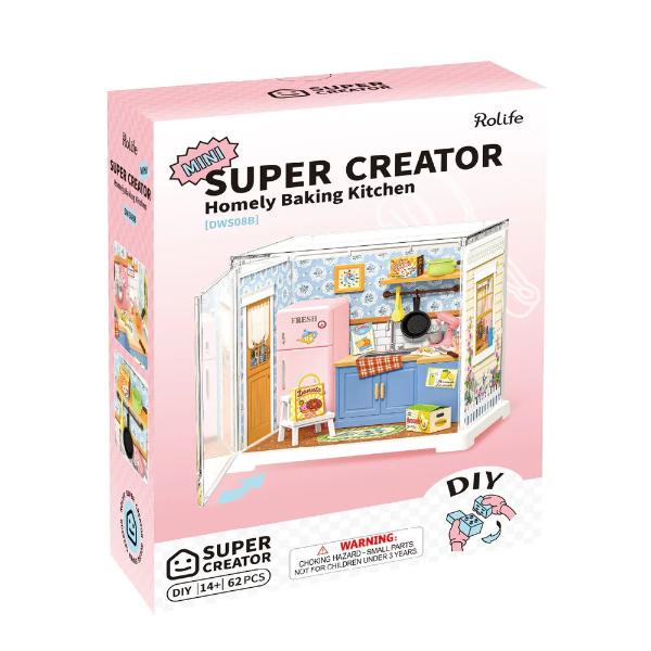Robotime DIY Plastic Superstore Mini Homely Baking Kitchen