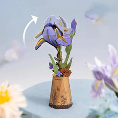 Robotime Wood Bloom Purple Iris