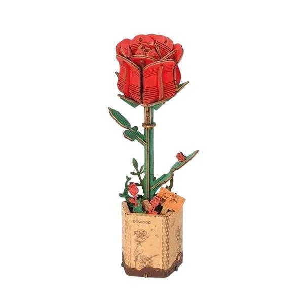 Robotime DIY Wood Bloom Red Rose