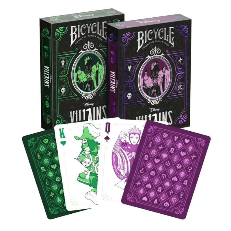 Bicycle Disney Villians Purple/Green Playing Cards