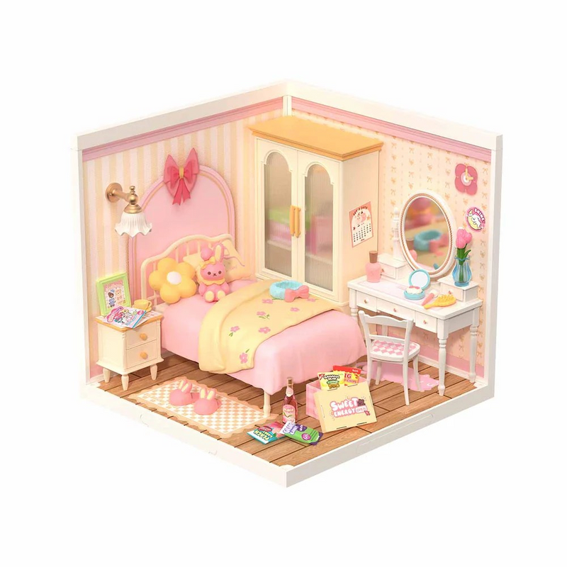 Robotime DIY Plastic Superstore Lovely Pink Bedroom