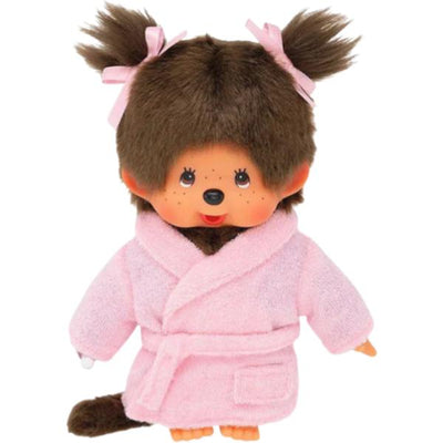 Monchhichi – Pink Bathrobe Girl Plush Doll
