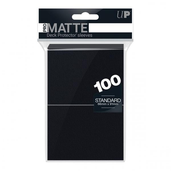 ULTRA PRO Deck Protector Sleeves - 100ct PRO-MATTE - Black 100ct - Standard