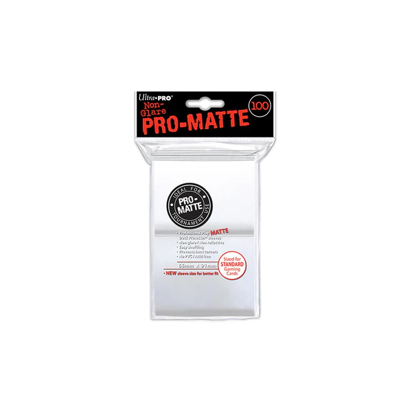 ULTRA PRO Deck Protectors Sleeves - 100ct PRO-MATTE White - Standard