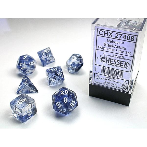 Chessex Polyhedral 7-Die Set Nebula Black/White