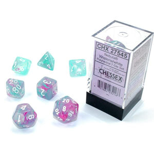 Chessex Polyhedral 7-Die Set Nebula Wisteria/White w/Luminary