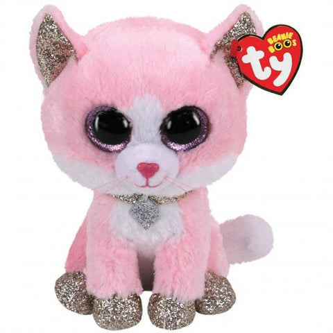 Ty Beanie Boo - FIONA Cat Pink Regular