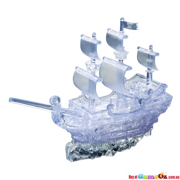 3D Crystal Puzzle - Clear Pirate Ship