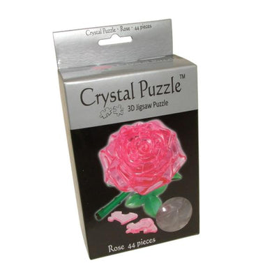 3D Crystal Puzzle - Pink Rose