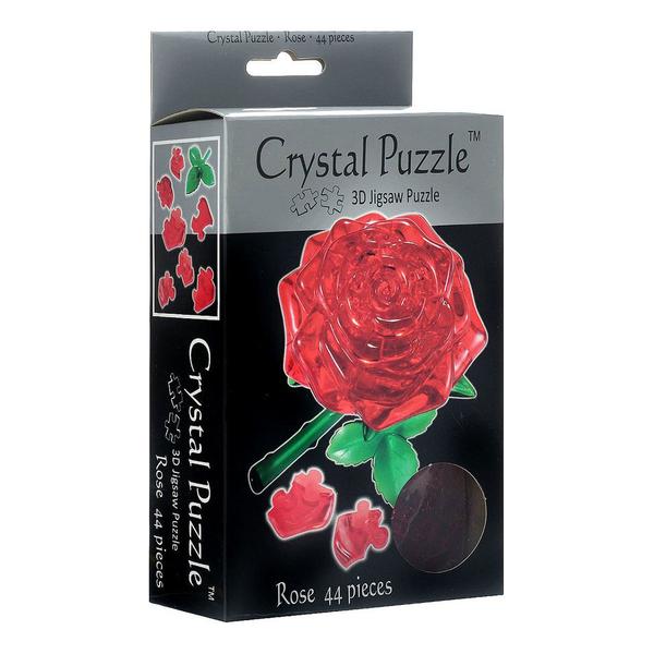 3D Crystal Puzzle - Single Red Rose