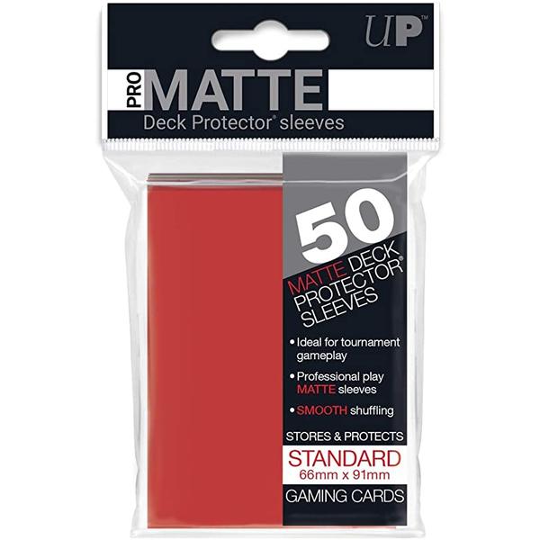 ULTRA PRO Deck Protector Sleeves - PRO-MATTE Standard 50ct - Red