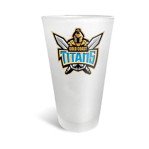 NRL Frosted Glass Gold Coast Titans