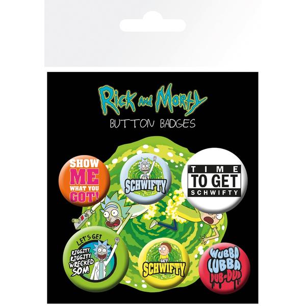 Rick and Morty Quotes Badge 6 Pack