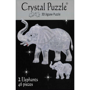 3D Crystal Puzzle - Elephant Pair