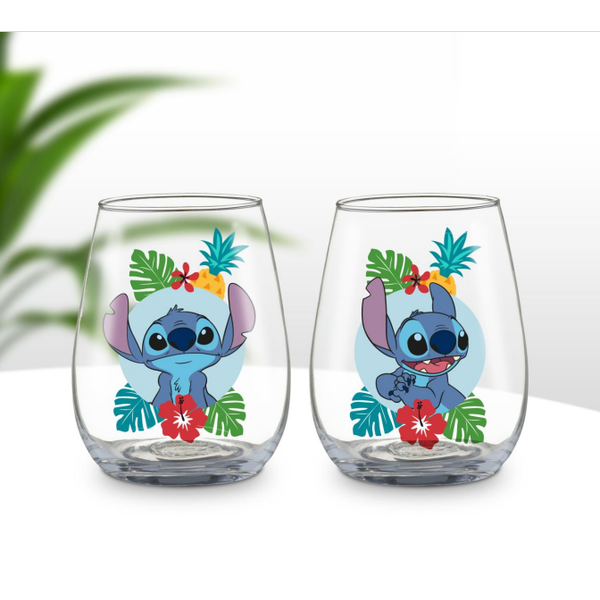 Disney Stitch Set Of 2 Glasses