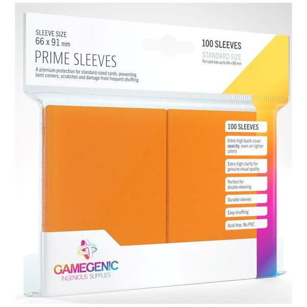 Gamegenic Prime Card Sleeves Orange 100 Sleeves Per Pack 66mm x 91mm