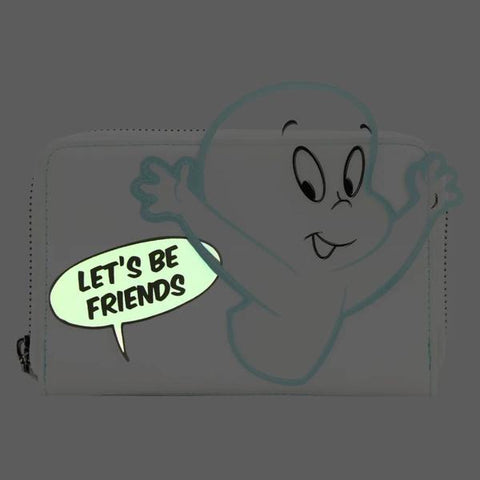 Image of Loungefly Casper - Casper Let's Be Friends Zip Around Purse