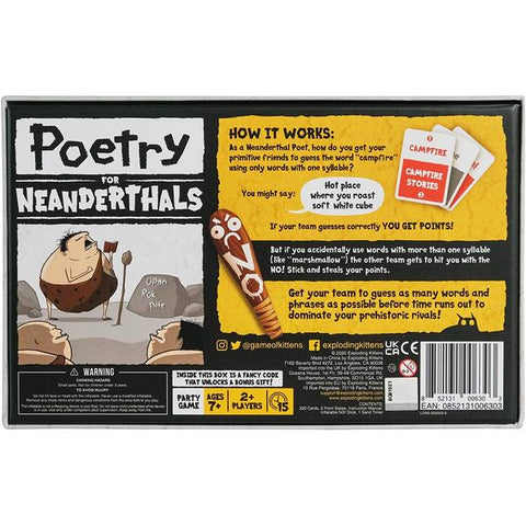 Image of Poetry For Neanderthals (By Exploding Kittens)