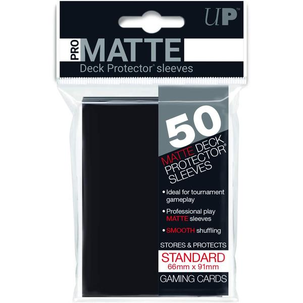 Ultra PRO 50ct Pro-Matte Black Standard Deck Protectors