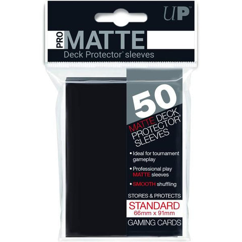 Ultra PRO 50ct Pro-Matte Black Standard Deck Protectors
