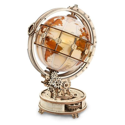 Robotime DIY Rokr Models Luminous Globe Mechanical Wooden Kit