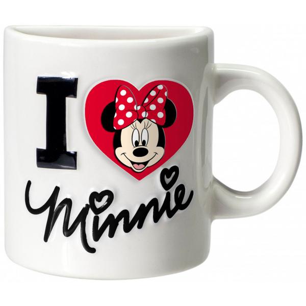 Disney I Love Minnie Mouse Magnet Half Ceramic Mug