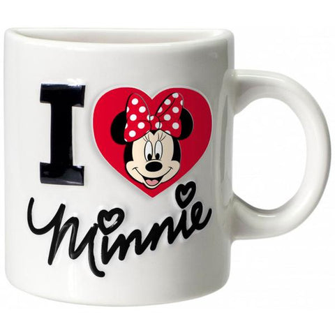 Disney I Love Minnie Mouse Magnet Half Ceramic Mug